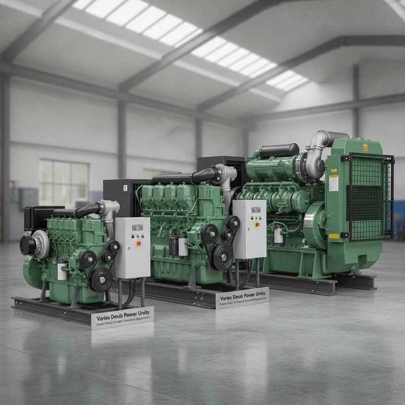 Vários motores Deutz de 70 a 400 kW Unidades de potência robustas projetadas para equipamentos de construção e aplicações industriais